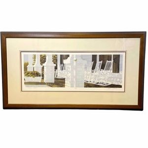 Stephen Sebastian White on White 92/375 Art Print Framed 33" x 18"